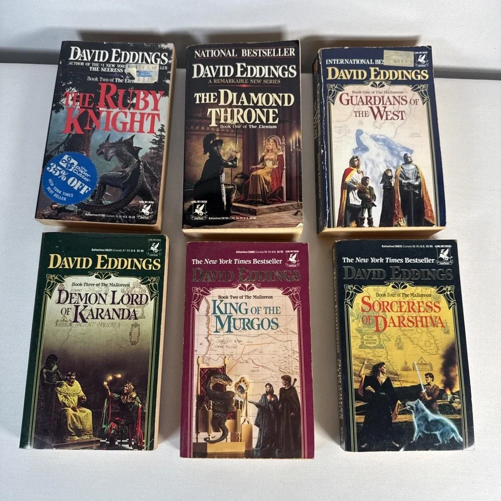 David Eddings The Malloreon Series #1-4 &‎ Elenium #1-2 Paperback Book Set